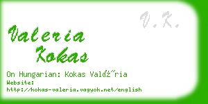 valeria kokas business card